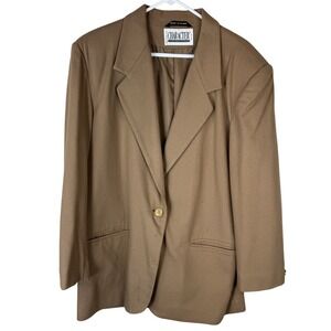 Character Suburbanwear Blazer Womens 12 Wool Blend‎ Gold Button Classic Jacket
